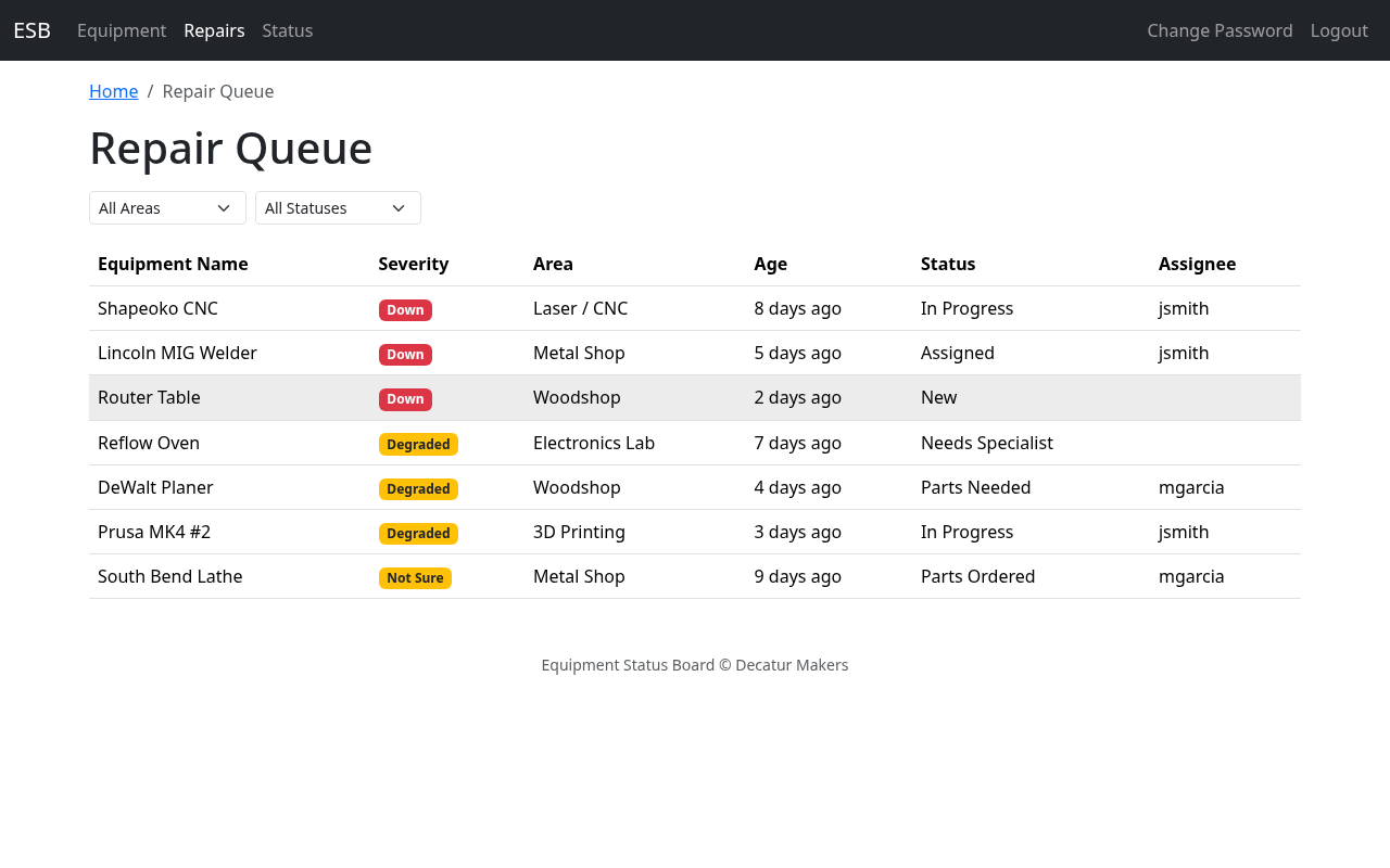 Repair Queue - Desktop