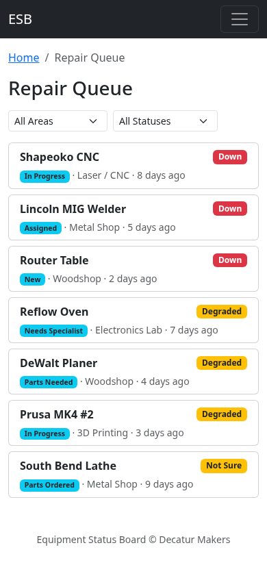Repair Queue - Mobile