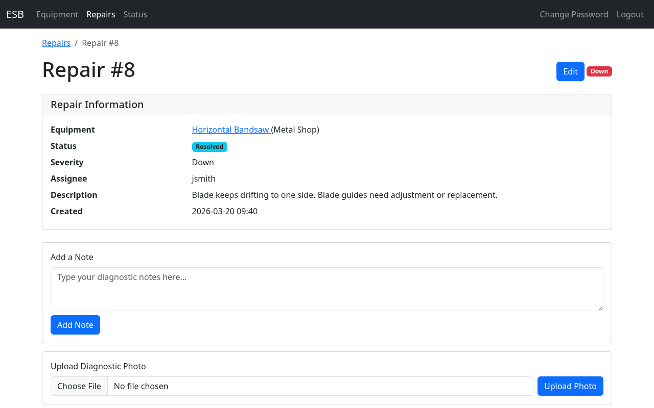 Repair Record Detail